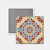 Islamitische geometrische patroonmagneet magneet (Voorkant / Achterkant)