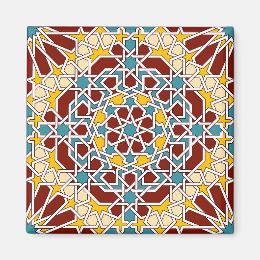 Islamitische geometrische patroonmagneet magneet (Voorkant)