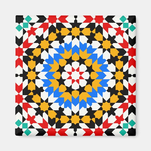 Islamitische geometrische patroonmagneet magneet (Voorkant)