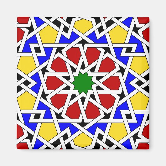 Islamitische geometrische patroonmagneet magneet (Voorkant)