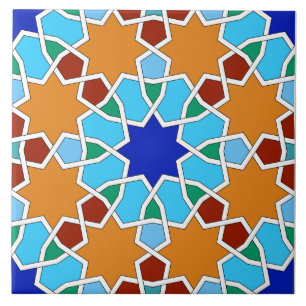 Islamitische geometrische patroontegel tegeltje