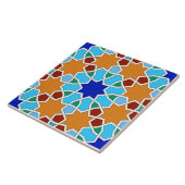 Islamitische geometrische patroontegel tegeltje (Zijkant)