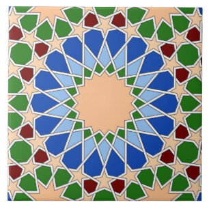 Islamitische geometrische patroontegel tegeltje