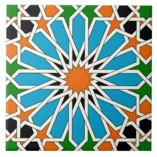 Islamitische geometrische patroontegel tegeltje