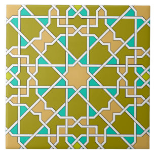 Islamitische geometrische patroontegel tegeltje