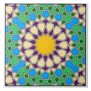 Islamitische geometrische patroontegel tegeltje