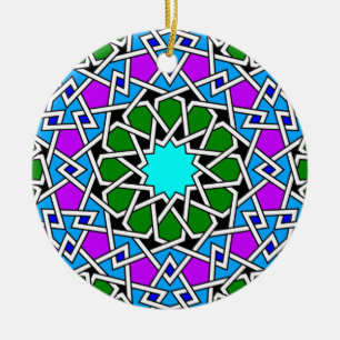 Islamitische geometrische vormgeving keramisch ornament