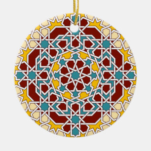 Islamitische geometrische vormgeving keramisch ornament