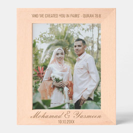 Islamitische Gift Houten Gegraveerde Moslim Trouwt Gegraveerde Lijstjes