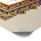 Islamitische grens ontwerp patroon Nikkah certific Poster (Hoek)