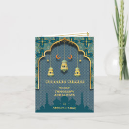 Islamitische Groeten Trouwwens (Mooi Begin) Bedankkaart