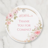 Islamitische gunst Tags Bedankjes Labels (Achterkant)