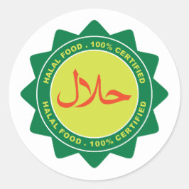 Islamitische Halal-gecertificeerde sticker