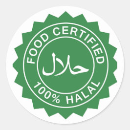 Islamitische Halal-gecertificeerde sticker