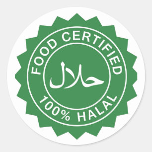 Islamitische Halal-gecertificeerde sticker