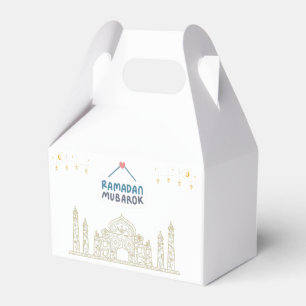 Islamitische Halve Maan Ramadan Kareem Typografisc Bedankdoosjes