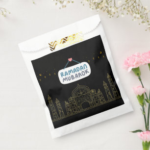 Islamitische Halve Maan Ramadan Kareem Typografisc Bedankzakje