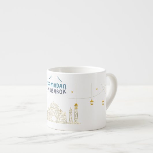 Islamitische Halve Maan Ramadan Kareem Typografisc Espresso Kop (Voorkant rechts)