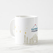 Islamitische Halve Maan Ramadan Kareem Typografisc Koffiemok (Voorkant links)