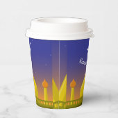 Islamitische Halve Maan Ramadan Kareem Typografisc Papieren Bekers (Rechts)