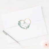 Islamitische Hart gevormde bloemenbruiloft gunst s Sticker (Envelop)