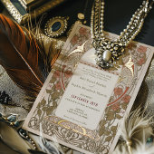 Islamitische Herfst Verbrande Sinaasappel Gouden A Folie Uitnodiging