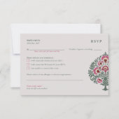 Islamitische Huwelijks RSVP Kaart – Zachte-Grijze (Voorkant)