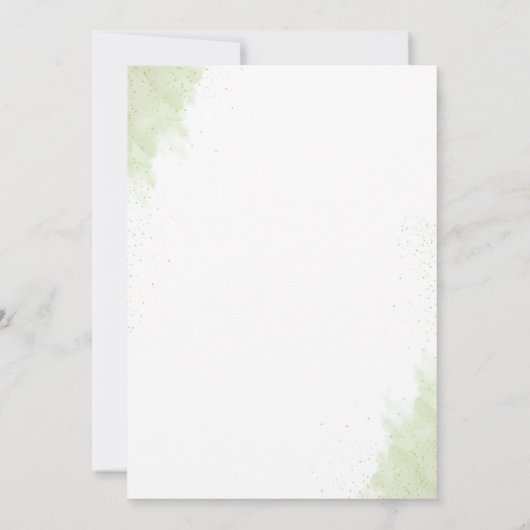 islamitische huwelijksuitnodiging | Bloemen en gou Kaart (Achterkant)