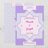 Islamitische Huwelijksuitnodigingen Kunst Kaart (Voorkant / Achterkant)