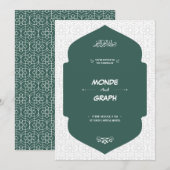 Islamitische huwelijksuitnodigingen Kunst Kaart (Voorkant / Achterkant)