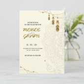 Islamitische huwelijksuitnodigingen Kunst Kaart (Staand voorkant)