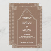 Islamitische huwelijksuitnodigingen Kunst Kaart (Voorkant / Achterkant)