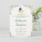 Islamitische Inzegningsceremonie Moslims Groene Bl Kaart (Staand voorkant)