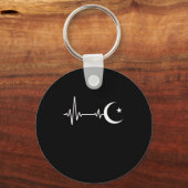 Islamitische islam Heartbeat Islamitische Allah Me Sleutelhanger (Voorkant)
