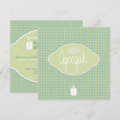 Islamitische islam soft green Aqeeqah Aqiqah Kaart (Voorkant / Achterkant)