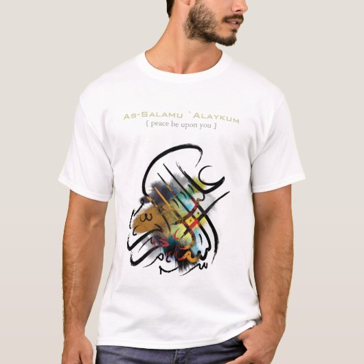 Islamitische kalligrafie - As-Salamu "Alaykum T-shirt (Voorkant)