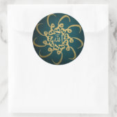 Islamitische kalligrafie ronde sticker (Tas)