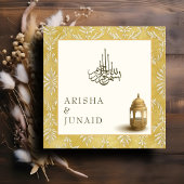 Islamitische & Koninklijke Gouden Damask Moslim Hu Kaart