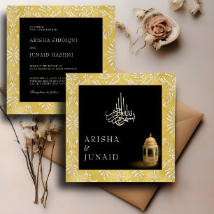 Islamitische & Koninklijke Gouden Damask Moslim Hu Kaart