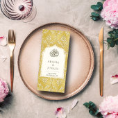 Islamitische Koninklijke Gouden Damask Moslim Huwe Menu