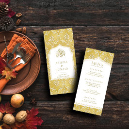 Islamitische Koninklijke Gouden Damask Moslim Huwe Menu