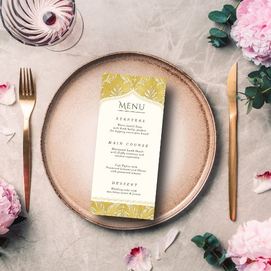 Islamitische Koninklijke Gouden Damask Moslim Huwe Menu