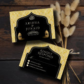 Islamitische Koninklijke Gouden Damask Moslim Huwe RSVP Kaartje