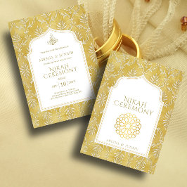 Islamitische Koninklijke Gouden Damask Moslim Nika Kaart