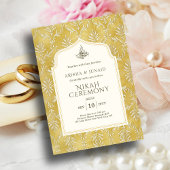 Islamitische Koninklijke Gouden Damask Moslim Nika Kaart