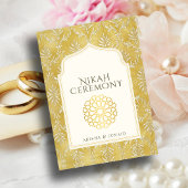 Islamitische Koninklijke Gouden Damask Moslim Nika Kaart