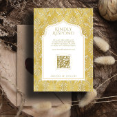Islamitische & Koninklijke Gouden Damask Moslim QR Kaart