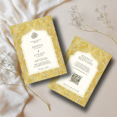 Islamitische & Koninklijke Gouden Damask Moslim QR Kaart