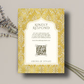 Islamitische & Koninklijke Gouden Damask Moslim QR Kaart