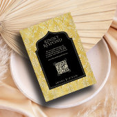 Islamitische & Koninklijke Gouden Damask Moslim QR Kaart